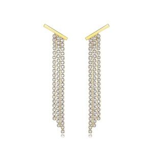 Gold-Tone Crystal Drop Earrings